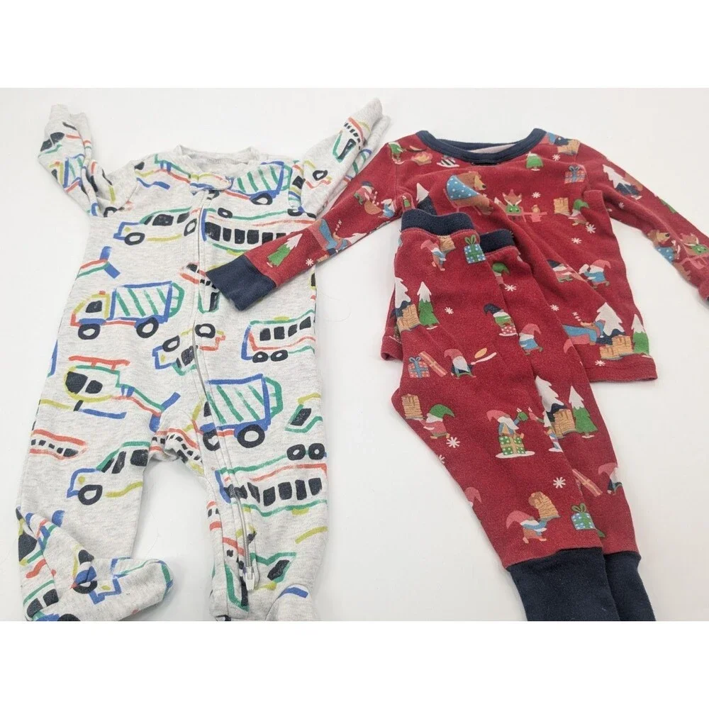 Baby Toddler Pajamas Lot of 4 Zip-Up One Piece Sleepers Carter’s Sizes 6M-2T